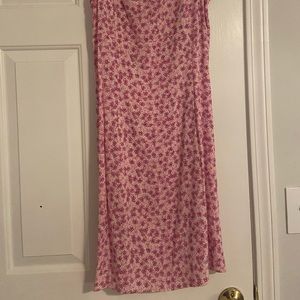 Loft pink flower dress